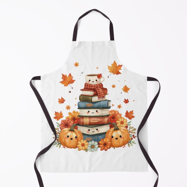 Item preview, Cute Kawaii Autumn Stack Of Books With Coffee Cup And Pumpkins Design designed and sold by VibranPalette.