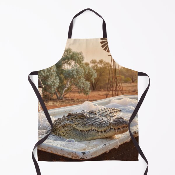 Item preview, Saltwater Crocodile Takes a Bath in the Outback designed and sold by Tridentulus.