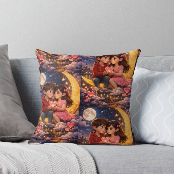 Item preview, “Pareja romántica en la luna – Arte 3D estilo Pixar” designed and sold by yuliettestore.