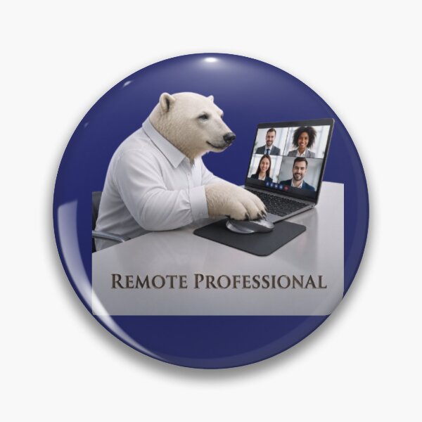 Item preview, Corporate Polar Bear Working Remotely designed and sold by Northern Glow Art.