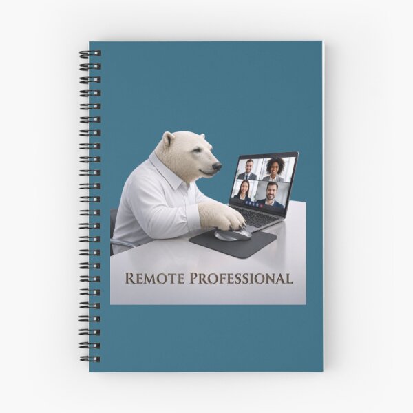 Item preview, Corporate Polar Bear Working Remotely designed and sold by Northern Glow Art.