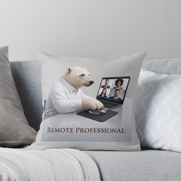 Item preview, Corporate Polar Bear Working Remotely designed and sold by Northern Glow Art.