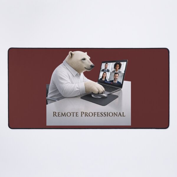 Item preview, Corporate Polar Bear Working Remotely designed and sold by Northern Glow Art.