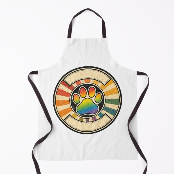 Item preview, Glossy Rainbow Paw Print Emblem Badge Gold Trim T-shirt designed and sold by cozydrops.