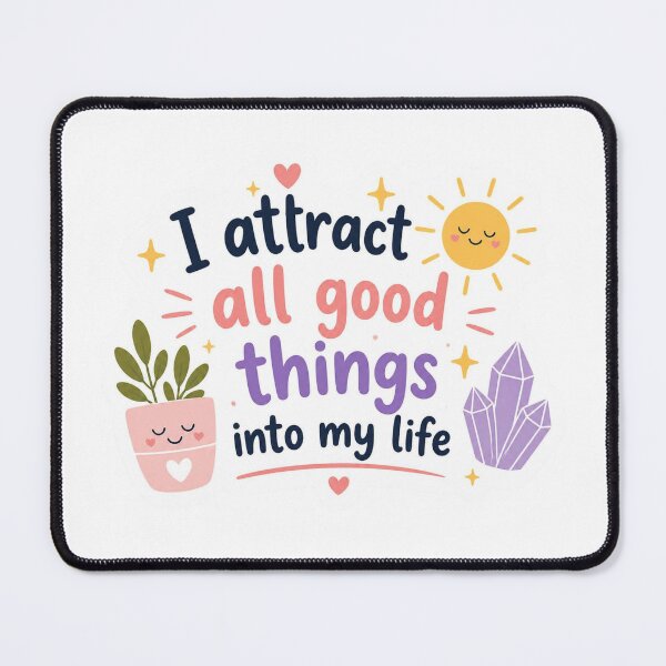 Item preview, I Attract All Good Things Into My Life – Positive Affirmation designed and sold by MiaBellaGirl.