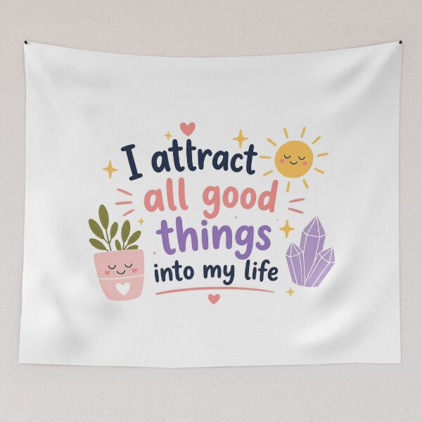 Item preview, I Attract All Good Things Into My Life – Positive Affirmation designed and sold by MiaBellaGirl.
