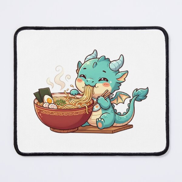 Item preview, Cute Dragon Eating Ramen designed and sold by InkFool.