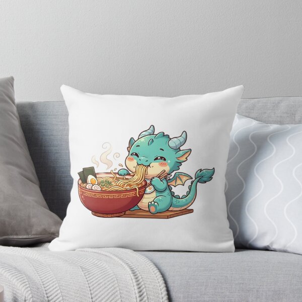 Item preview, Cute Dragon Eating Ramen designed and sold by InkFool.
