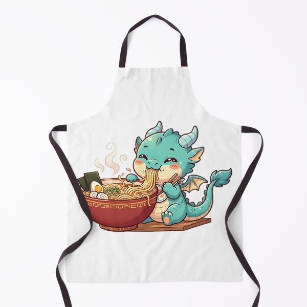 Item preview, Cute Dragon Eating Ramen designed and sold by InkFool.