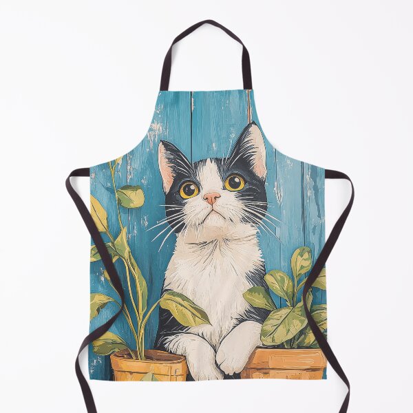 Item preview, Cat Sitting Between Potted Plants designed and sold by prettykaler.