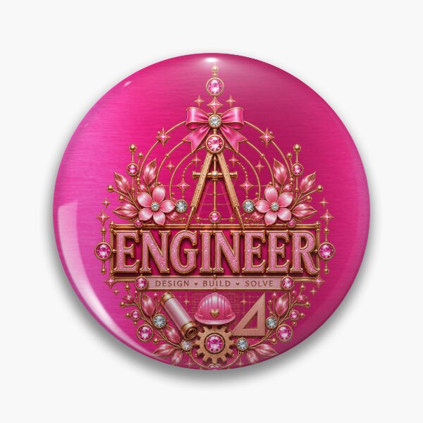 Item preview, Engineer – Metallic Fuchsia Rose Gold Engineering Design designed and sold by HO•Designs.