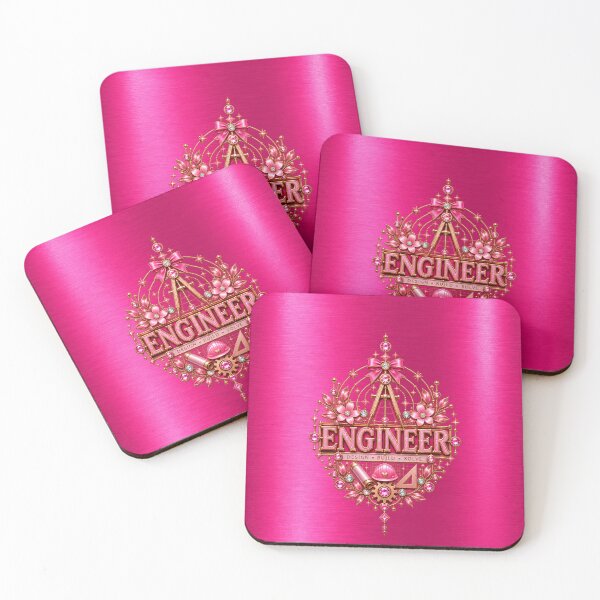 Item preview, Engineer – Metallic Fuchsia Rose Gold Engineering Design designed and sold by HO•Designs.