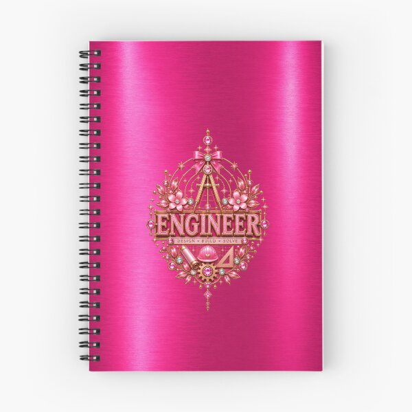 Item preview, Engineer – Metallic Fuchsia Rose Gold Engineering Design designed and sold by HO•Designs.