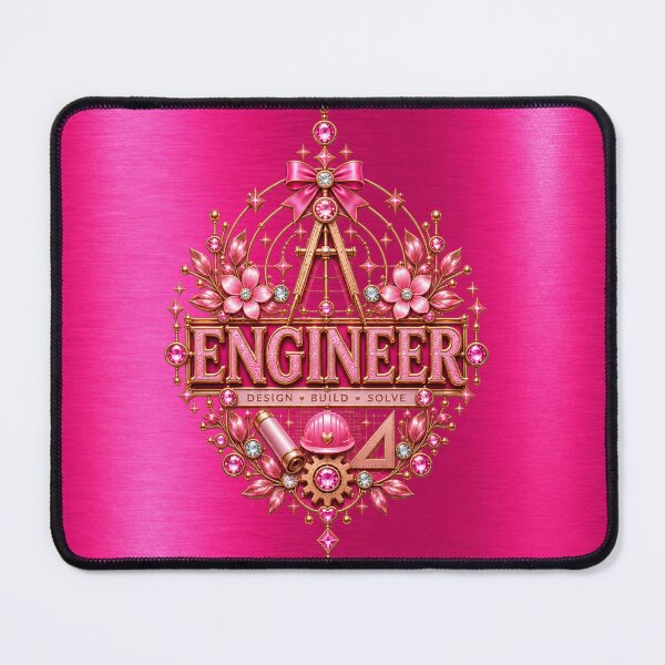 Item preview, Engineer – Metallic Fuchsia Rose Gold Engineering Design designed and sold by HO•Designs.