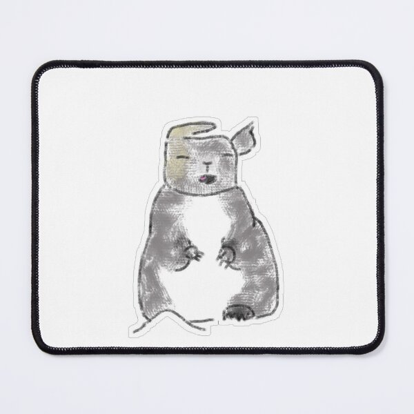 Item preview, Sleepy Grey Chinchilla Blep Tongue Pencil Art designed and sold by raun.draw.