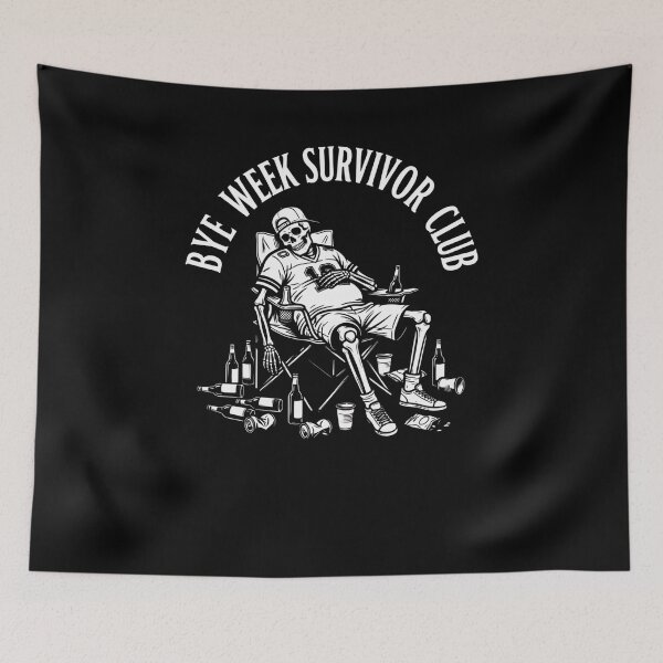 Item preview, Bye Week Survivor Skeleton Relaxing Gridiron designed and sold by snowry.
