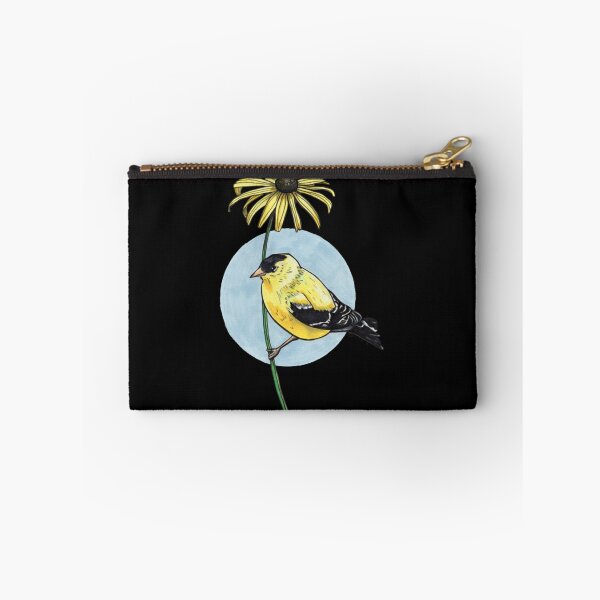 Item preview, American Goldfinch Black Eyed Susan Watercolor Bird Art designed and sold by DrawnToNatusa.