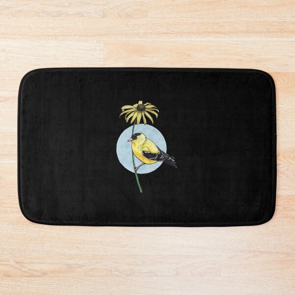 Item preview, American Goldfinch Black Eyed Susan Watercolor Bird Art designed and sold by DrawnToNatusa.