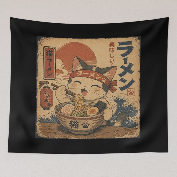 Item preview, vintage neko ramen designed and sold by lakanarivas.