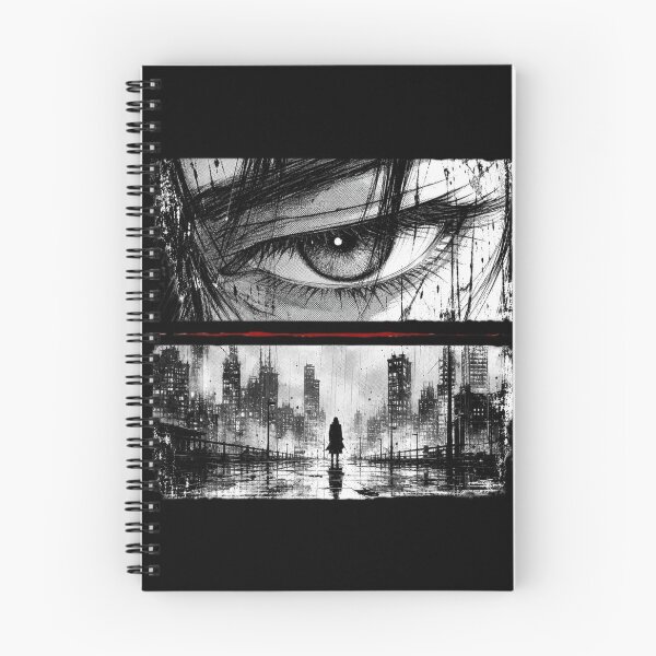 Item preview, Cyberpunk Observer – Dark Manga Panel Aesthetic designed and sold by urbancanvas2.