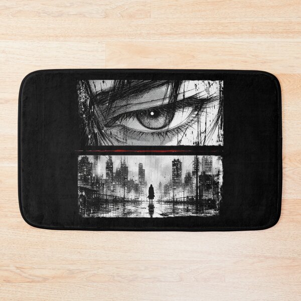 Item preview, Cyberpunk Observer – Dark Manga Panel Aesthetic designed and sold by urbancanvas2.