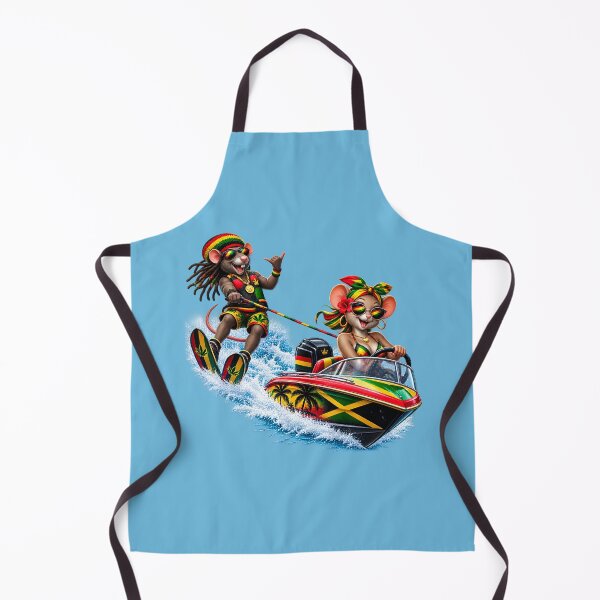 Item preview, Rasta Rat Waterskiing Jamaica Reggae Weed Art designed and sold by digitalbob60.