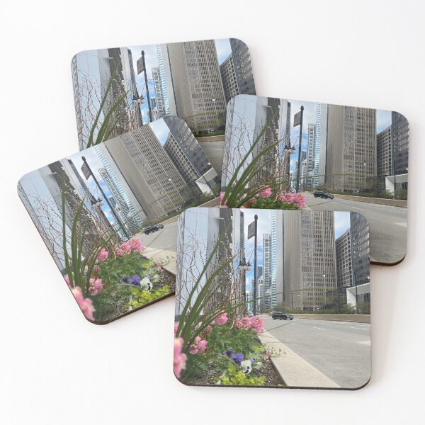 Item preview, Downtown Chicago Pink Flowers designed and sold by reggiesstuff.