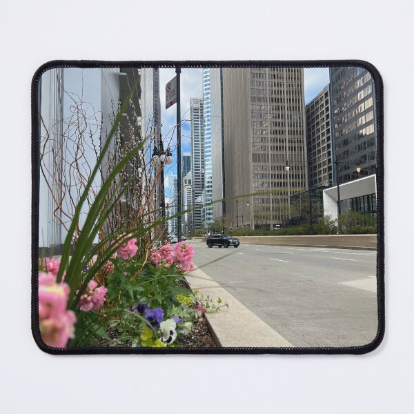 Item preview, Downtown Chicago Pink Flowers designed and sold by reggiesstuff.