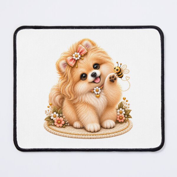 Item preview, Cute Pomeranian & Bee – Adorable Floral Dog Lover Design designed and sold by HO•Designs.