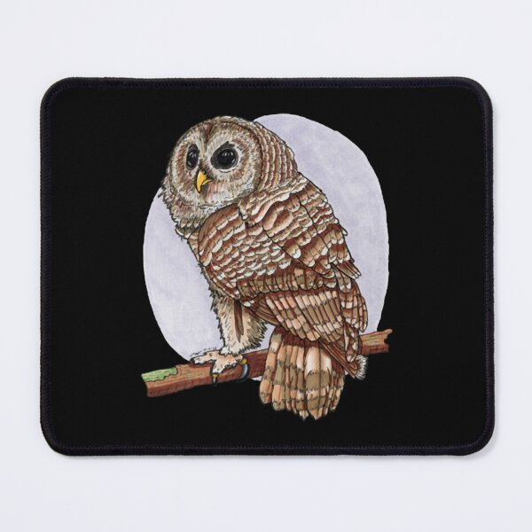 Item preview, Barred Owl On A Branch Realistic Watercolor Bird Design designed and sold by DrawnToNatusa.