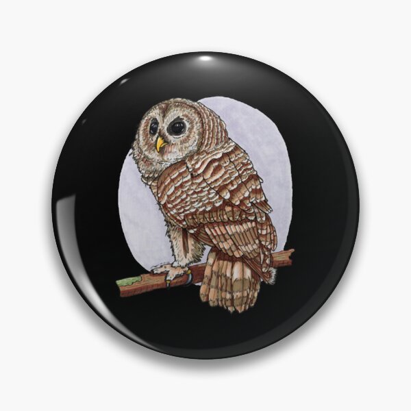 Item preview, Barred Owl On A Branch Realistic Watercolor Bird Design designed and sold by DrawnToNatusa.