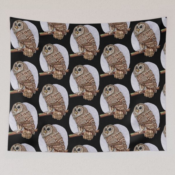 Item preview, Barred Owl On A Branch Realistic Watercolor Bird Design designed and sold by DrawnToNatusa.