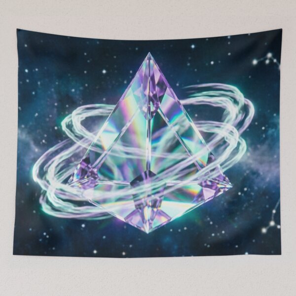 Item preview, Iridescent Merkaba Crystal Space Glow designed and sold by IntelliMindDesigns.
