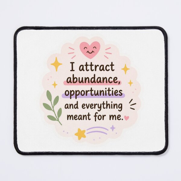 Item preview, I Attract Abundance Opportunities & Everything Meant For Me designed and sold by MiaBellaGirl.