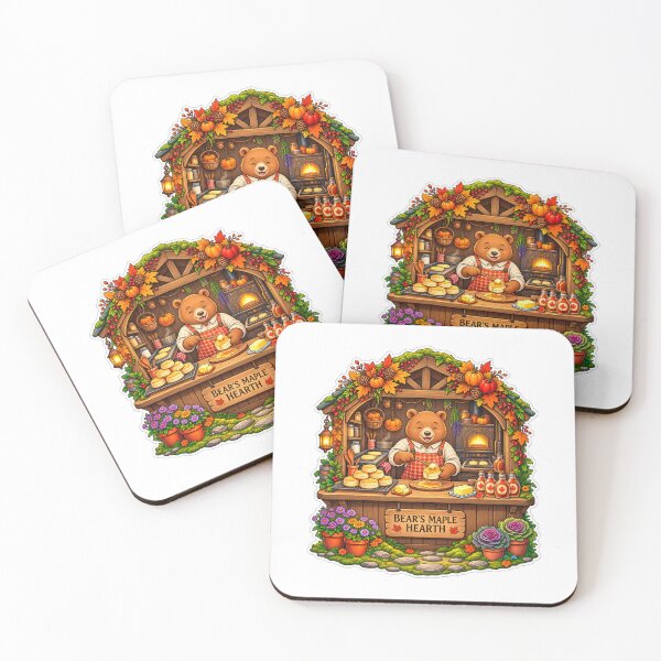 Item preview, Bear’s Maple Hearth | Cozy Autumn Bear Baking & Maple Syrup designed and sold by MrDev.