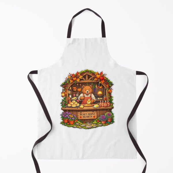 Item preview, Bear’s Maple Hearth | Cozy Autumn Bear Baking & Maple Syrup designed and sold by MrDev.