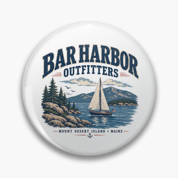 Item preview, Bar Harbor Maine Vintage Sailboat Outfitters designed and sold by rygenr8.