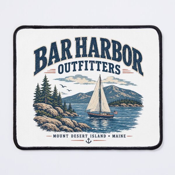 Item preview, Bar Harbor Maine Vintage Sailboat Outfitters designed and sold by rygenr8.