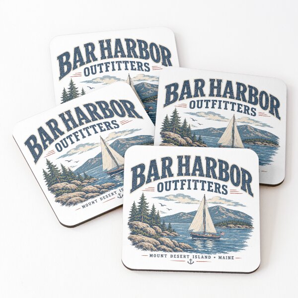 Item preview, Bar Harbor Maine Vintage Sailboat Outfitters designed and sold by rygenr8.
