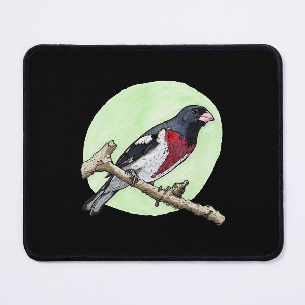 Item preview, Rose Breasted Grosbeak Aesthetic Watercolor Wildlife Art designed and sold by DrawnToNatusa.