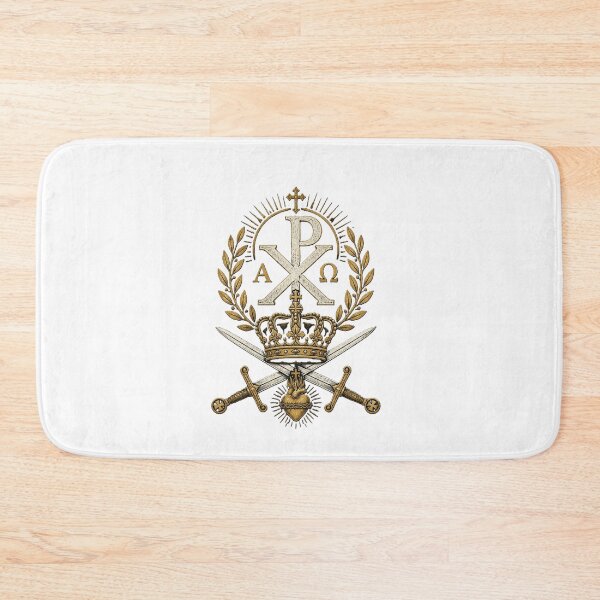 Item preview, Chi-Rho Crown Cristero Sacred Heart Emblem designed and sold by Apostolic Art & Apparel.