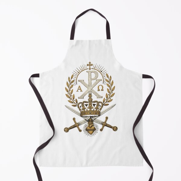 Item preview, Chi-Rho Crown Cristero Sacred Heart Emblem designed and sold by Apostolic Art & Apparel.