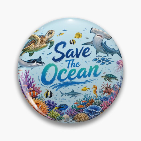 Item preview, Save The Ocean Colorful Marine Life Poster  designed and sold by Skyrocketz.