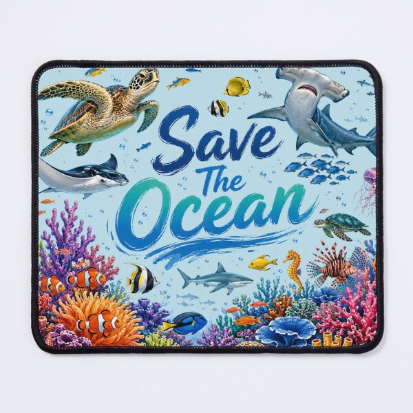 Item preview, Save The Ocean Colorful Marine Life Poster designed and sold by Skyrocketz.
