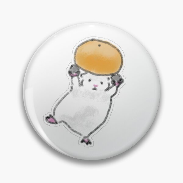 Item preview, Cute White Hamster Holding Orange Tangerine designed and sold by raun.draw.