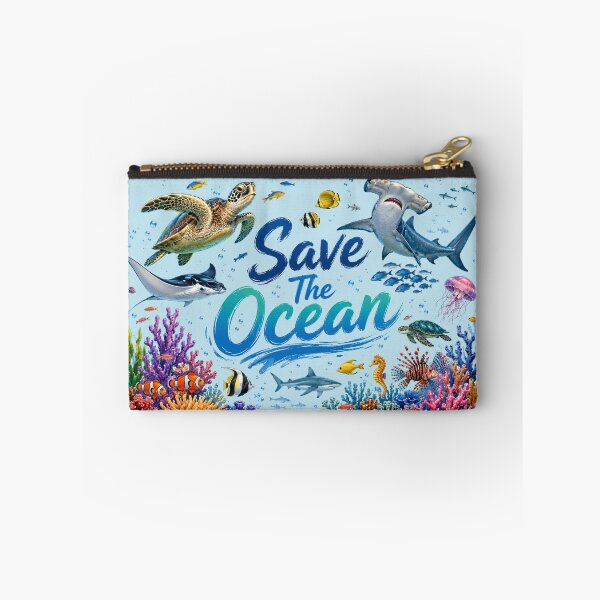 Item preview, Save The Ocean Colorful Marine Life Poster  designed and sold by Skyrocketz.