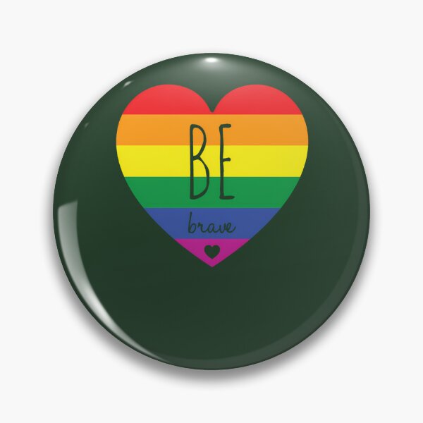 Item preview, Be Brave - Pride Flag Heart 97 designed and sold by Eptxzookeepers.