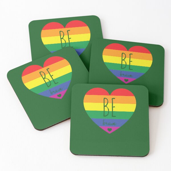 Item preview, Be Brave - Pride Flag Heart 97 designed and sold by Eptxzookeepers.