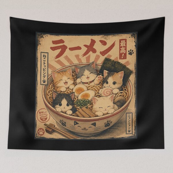 Item preview, vintage kitty ramen designed and sold by lakanarivas.