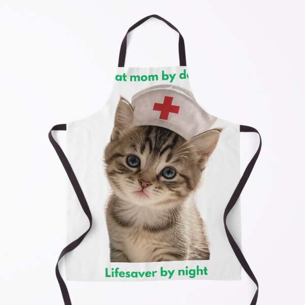 Item preview, Copy of CAT MOM BY DAY LIFESAVER BY NIGHT NURSE CAT GREEN VERSION designed and sold by SALVO180674.